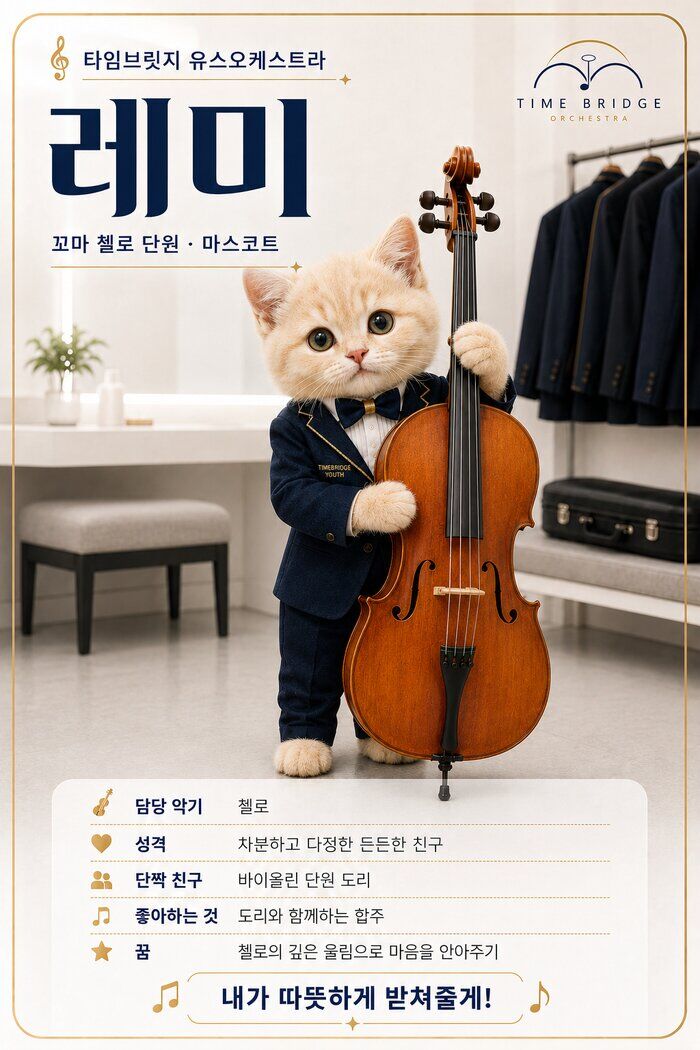 레미 — 꼬마 첼로 단원 마스코트