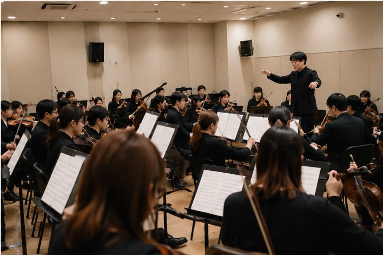 지휘자와 함께하는 합주 연습 현장